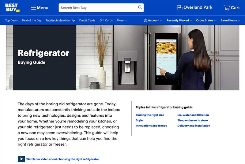 Best Buy Refrigerator Buying Guide