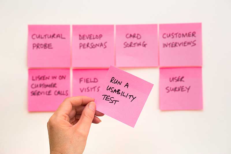 agile methodology for content - sticky notes