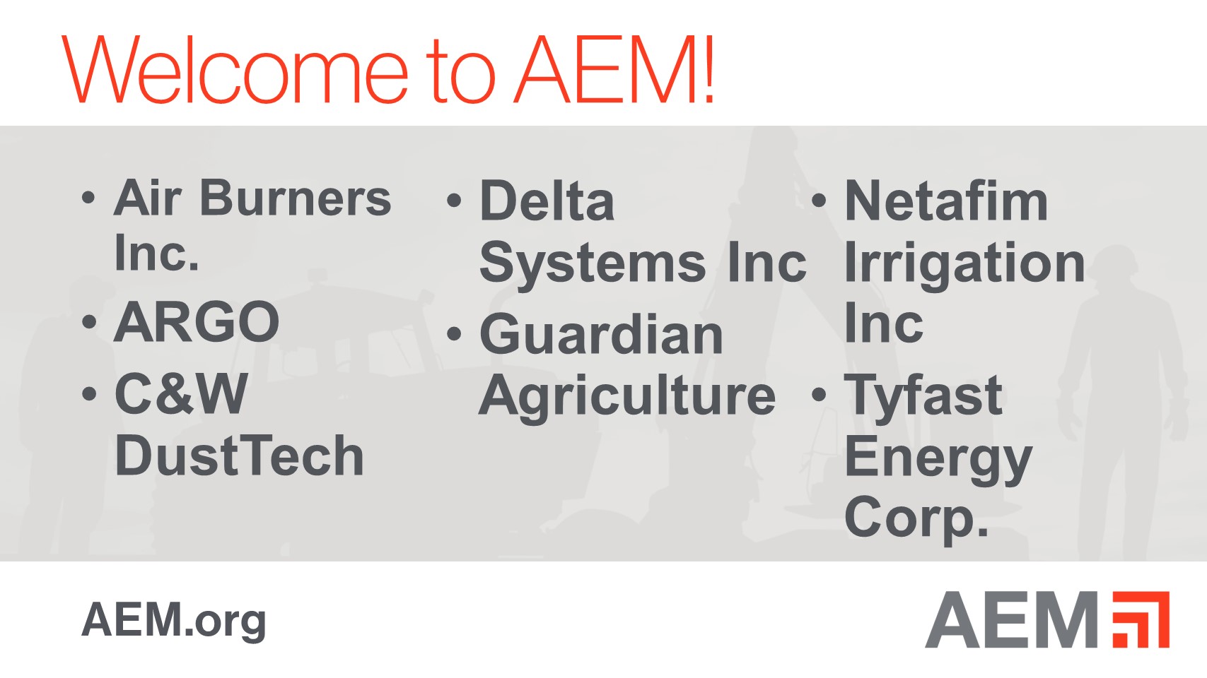 AEM Welcomes 7 New Members to Kick Off the New Year - AEM | Association ...